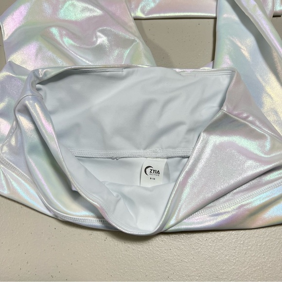 Zyia Iridescent White Unicorn Rainbow Luxe Size 8-10 - Picture 5 of 10